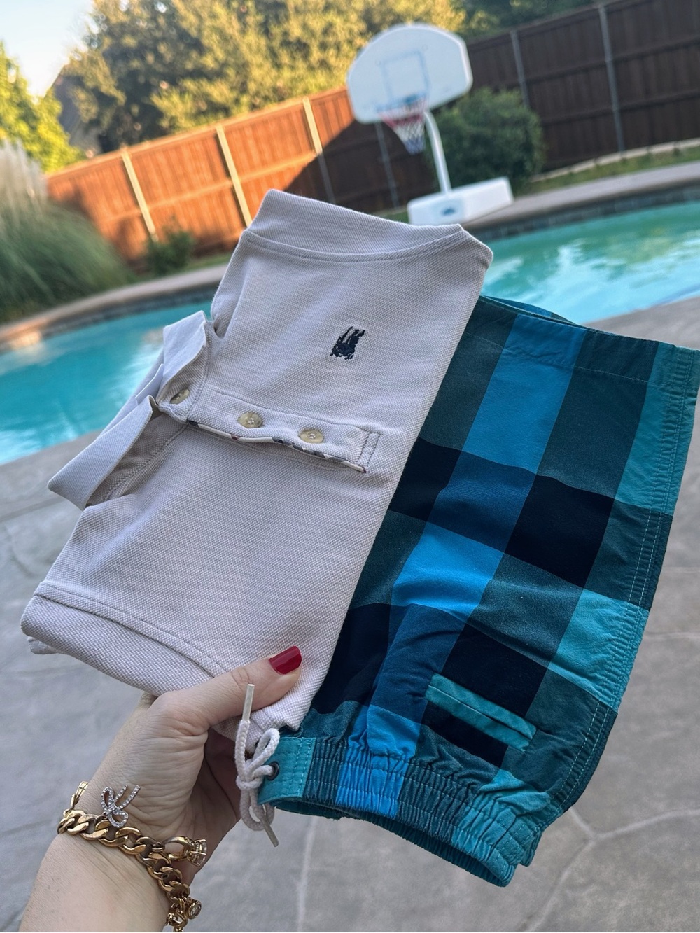 BURBERRY Swim Trunks Polo Shirt Baby Toddler Boy Set 12-18M Beach Outfit Child 1